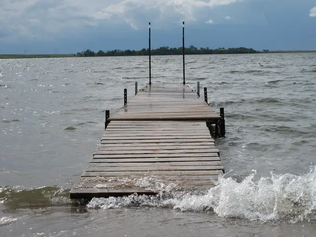 Dock at the lake in high water